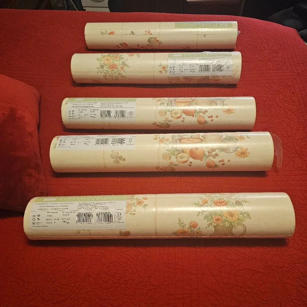 Five Parkview Designs Wallcoverings 56 square feet Each Green and Beige
